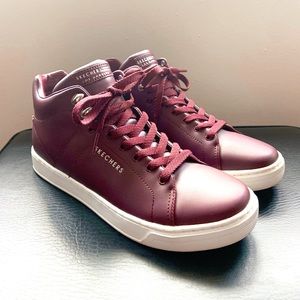 Skechers High-Top Leather Women Shoes